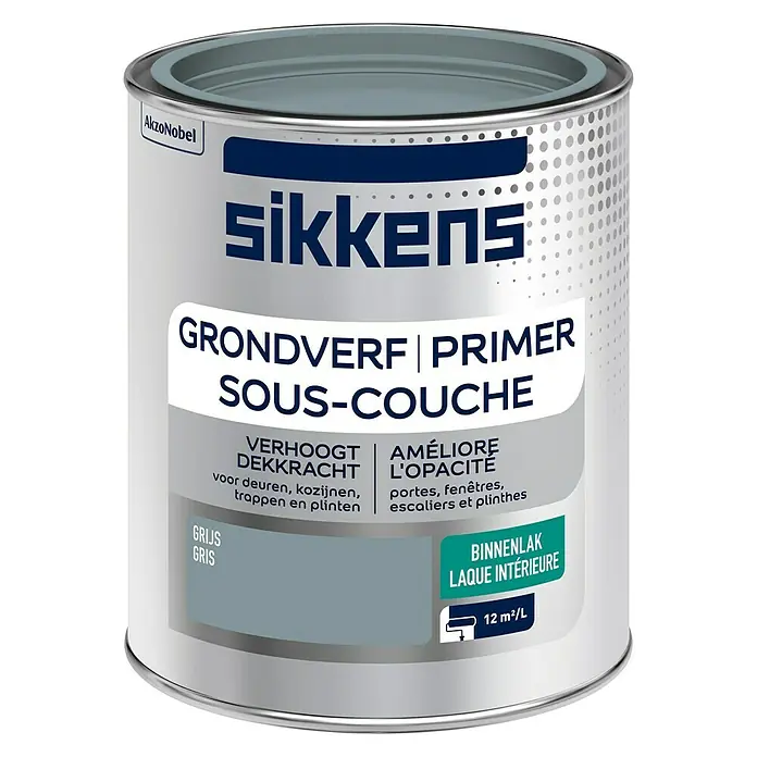 Sikkens Grondverf Grijs - Grijs, 750 ml - Vooraanzicht