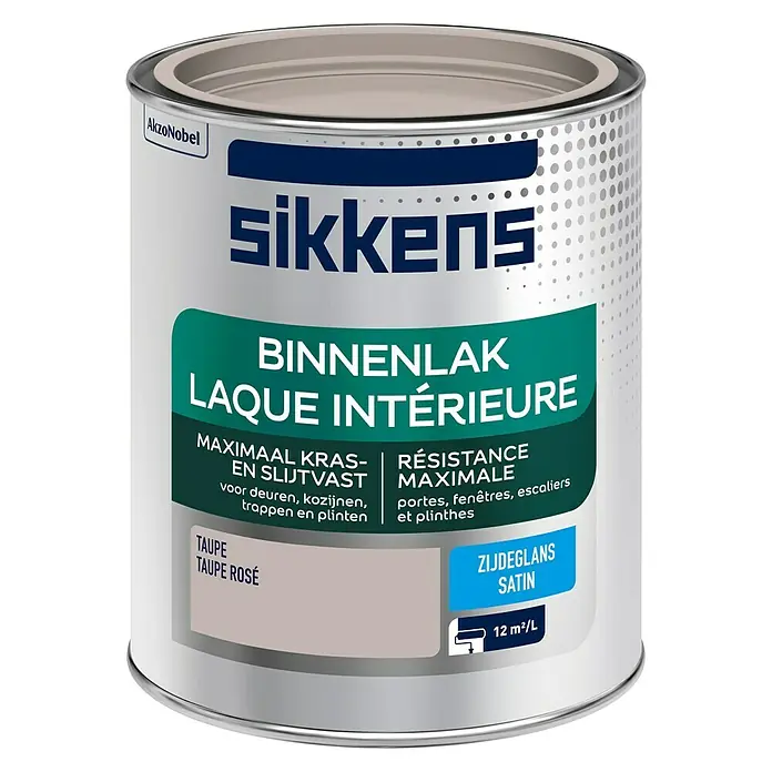 Sikkens Kleurlak Taupe - Taupe, 750 ml, Zijdeglans - Vooraanzicht