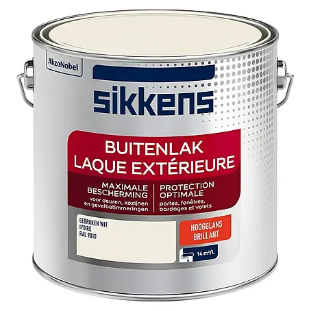Sikkens  Buitenverf RAL 9010 Gebroken Wit