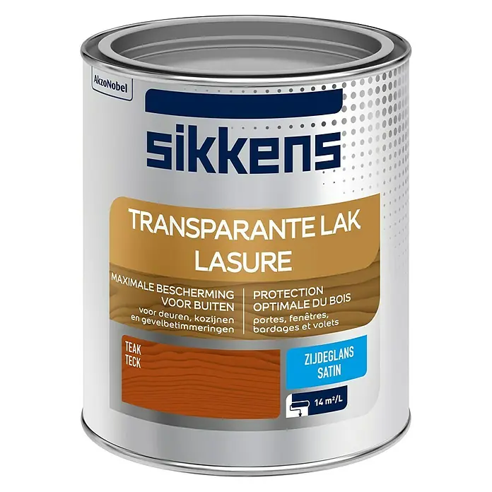 Sikkens Buitenverf Teak - Teak, Inhoud: 750 ml, Zijdeglans - Vooraanzicht