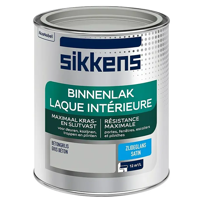 Sikkens Kleurlak Betongrijs - Betongrijs, 750 ml, Zijdeglans - Vooraanzicht