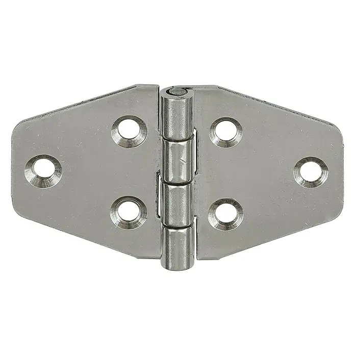 Vormann Bisagra de cofre - L x An: 70 x 40 mm, Acero inoxidable, 6 agujeros - Vista frontal