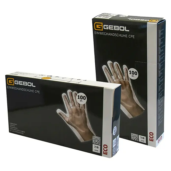 Gebol Guantes desechables - L/XL, 100 ud. - Vista angular