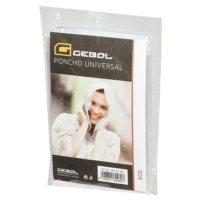 Gebol Poncho impermeable - Plástico, Tamaño único - Vista angular