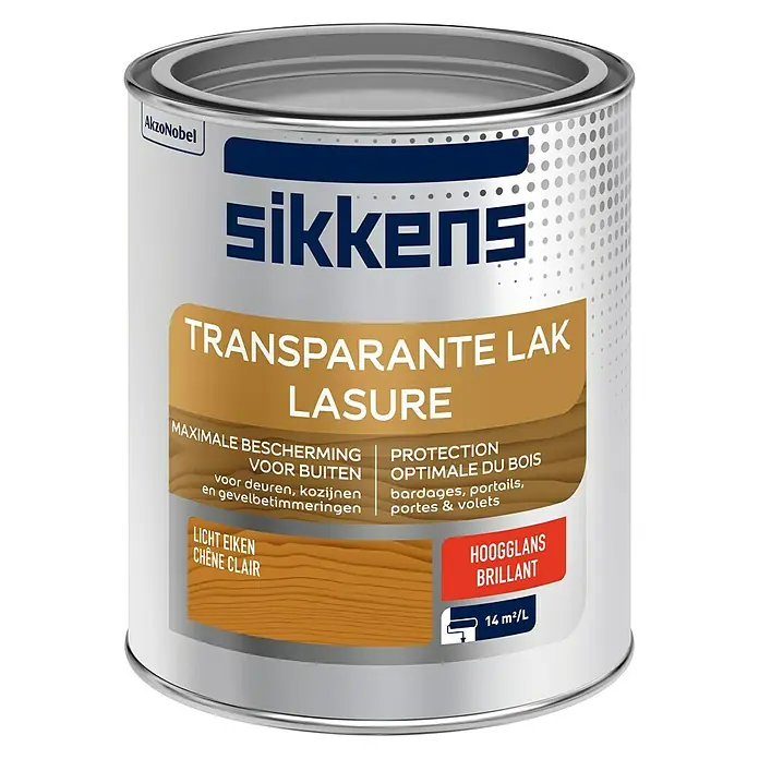 Sikkens Buitenverf Licht Eiken - Licht Eiken, Inhoud: 750 ml, Hoogglans - Vooraanzicht