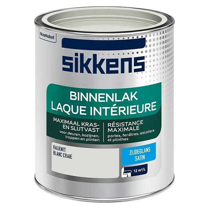 Sikkens Kleurlak Kalkwit - Kalkwit, Zijdeglans - Vooraanzicht