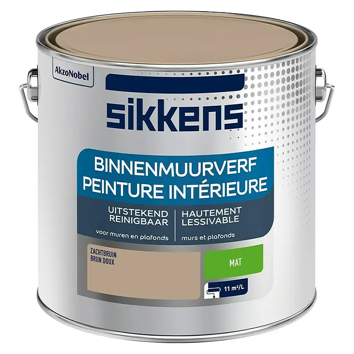 Sikkens Muurverf Zachtbruin - Zachtbruin, 2,5 l, Mat - Vooraanzicht