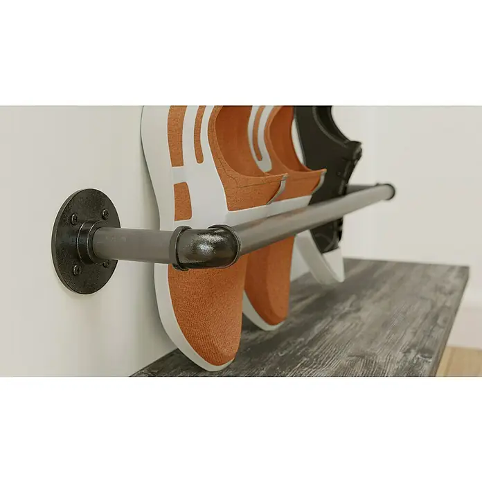 Walteco Wandregal 5 - Schwarz, Braun - Stimmungsaufnahme