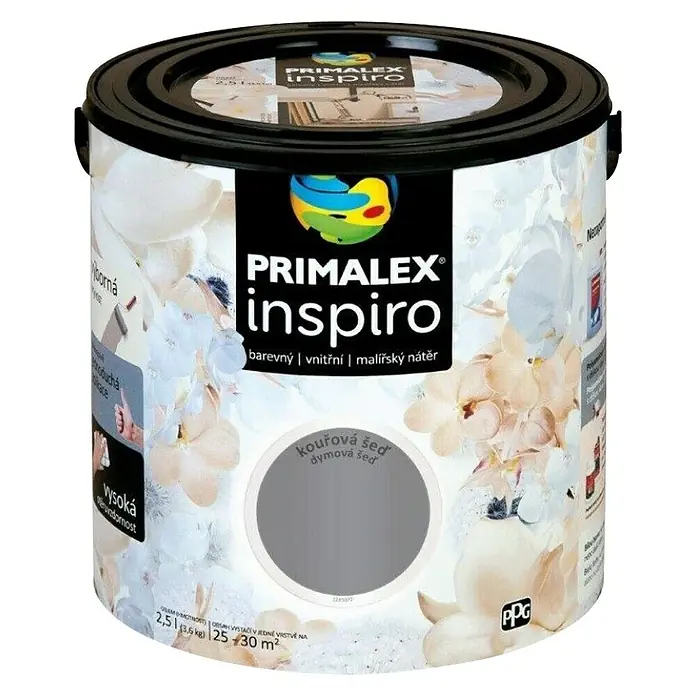 Unutarnja disperzijska boja Primalex Inspiro - Sive boje, 2,5 l - Pogled sprijeda