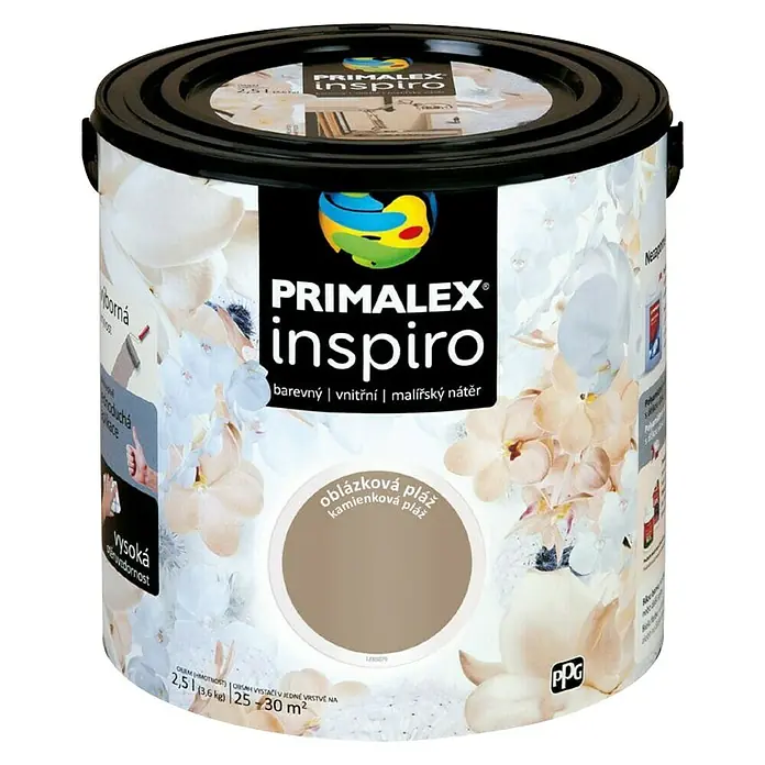 Unutarnja disperzijska boja Primalex Inspiro - Bež boje, 2,5 l - Pogled sprijeda