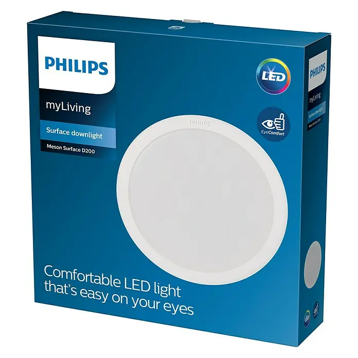 Philips Plafón LED redondo para pared y techo Meson - 24 W, Blanco neutro - Vista angular