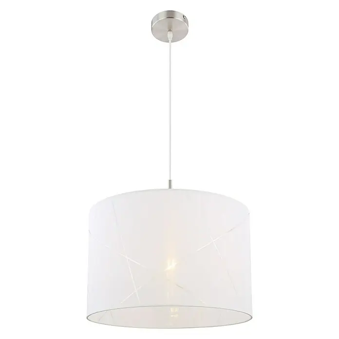 Globo Miquel Lámpara colgante redonda - 60 W, Ø x Al: 45 x 140 cm, Blanco, E27 - Vista frontal