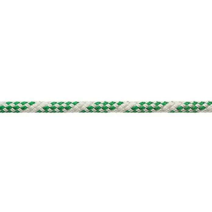 Robline Cabo a metros Sirius 300 - Diámetro: 8 mm, Blanco/Verde, Poliéster - Primer plano