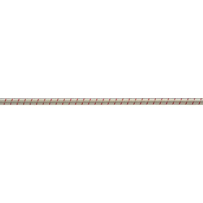 Robline Cabo de goma a metros - Diámetro: 5 mm, Blanco/Rojo, Goma - Primer plano