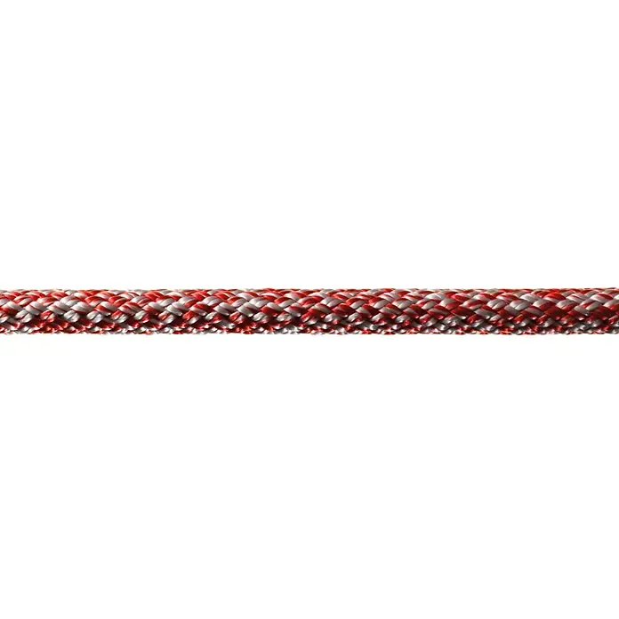 Robline Soga a metros Sirius 500 - Diámetro: 6 mm, Rojo/Plateado, Poliéster - Primer plano
