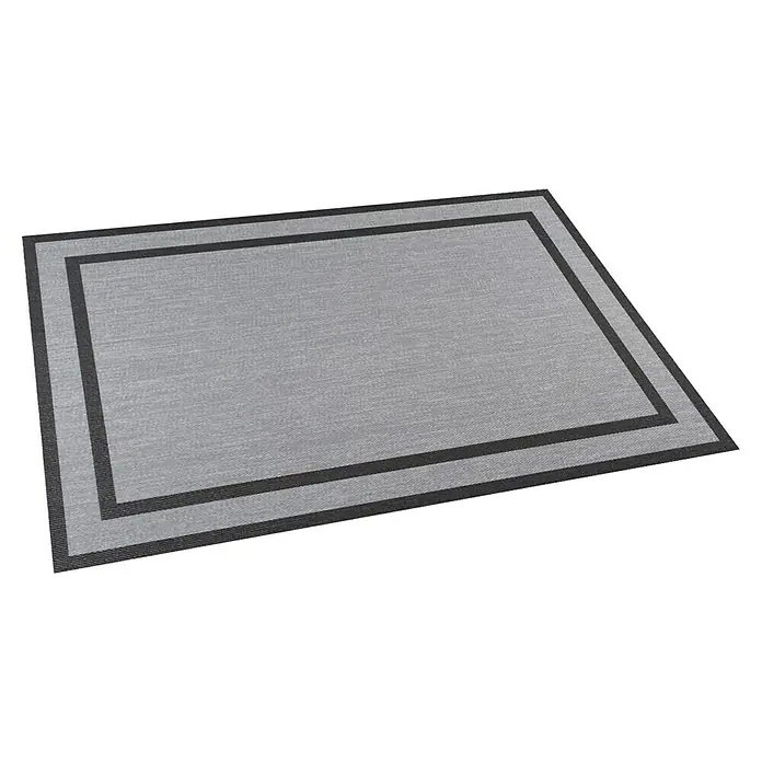 Alfombra de vinilo Marco - Plata, 230 x 160 cm, 80% PVC y 20% poliéster - Vista angular