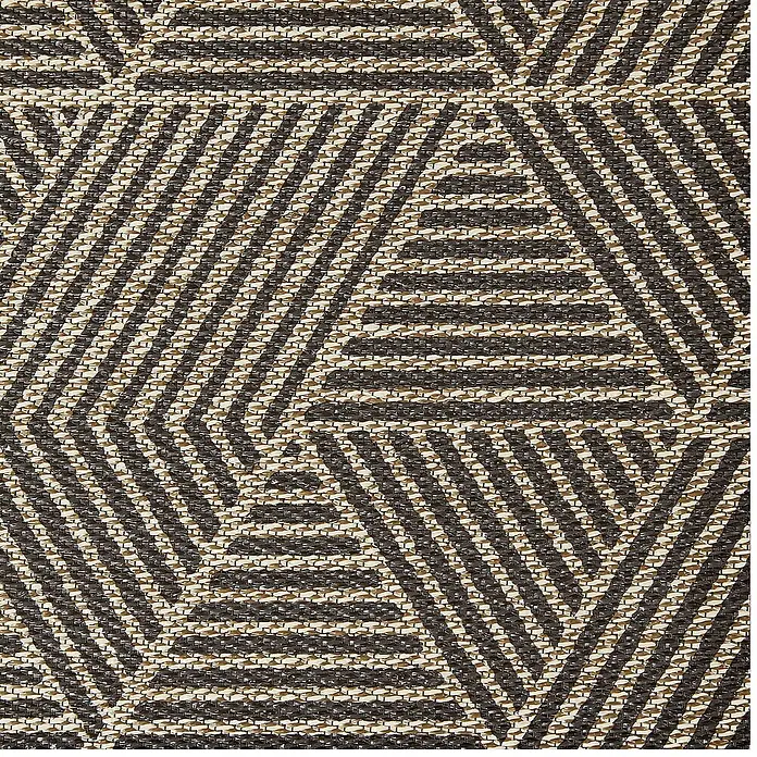 Alfombra de vinilo Living Geométrica - Beige/Marrón, 230 x 160 cm, 80% PVC y 20% poliéster - Primer plano