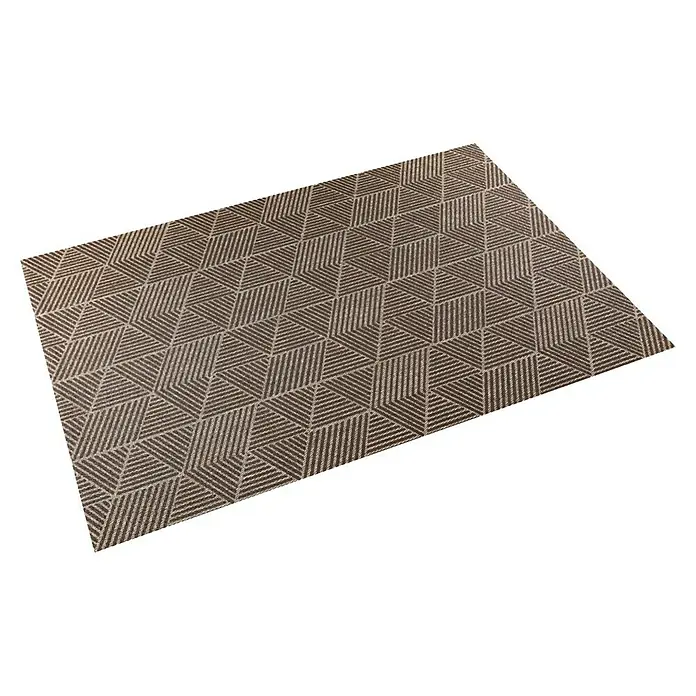 Alfombra de vinilo Living Geométrica - Beige/Marrón, 230 x 160 cm, 80% PVC y 20% poliéster - Vista angular