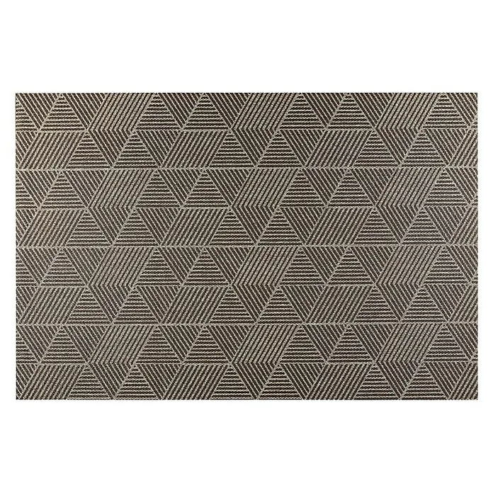 Alfombra de vinilo Living Geométrica - Beige/Marrón, 230 x 160 cm, 80% PVC y 20% poliéster - Vista descendente
