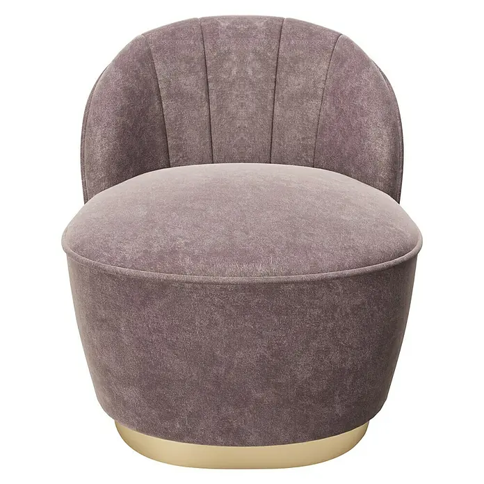 Sessel Stella - L x B x H: 67 x 71 x 70 cm, 100 % Polyester, Taupe - Vorderansicht