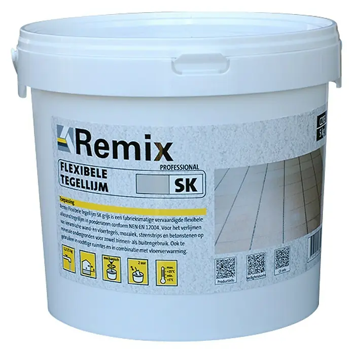 Remix Tegellijm Flexibel SK - 5 kg, Emmer - Vooraanzicht