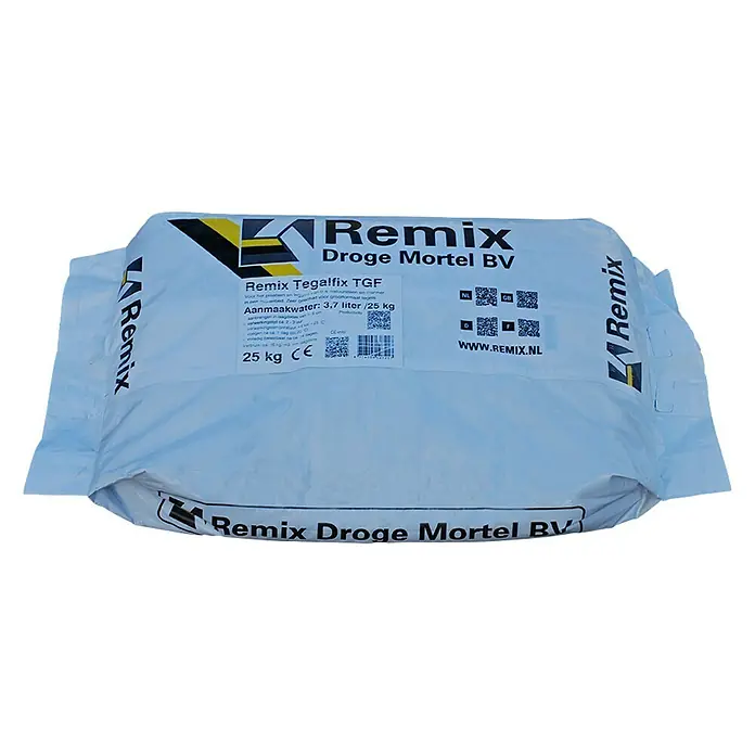 Remix Droge kant-en-klaar mortel Tegalfix TGF - 25 kg, Zak - Diagonaal zicht