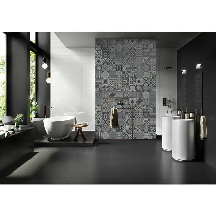 Ambiente by Palazzo Feinsteinzeugfliese - 30 x 60 cm, Schwarz, Matt - Stimmungsaufnahme