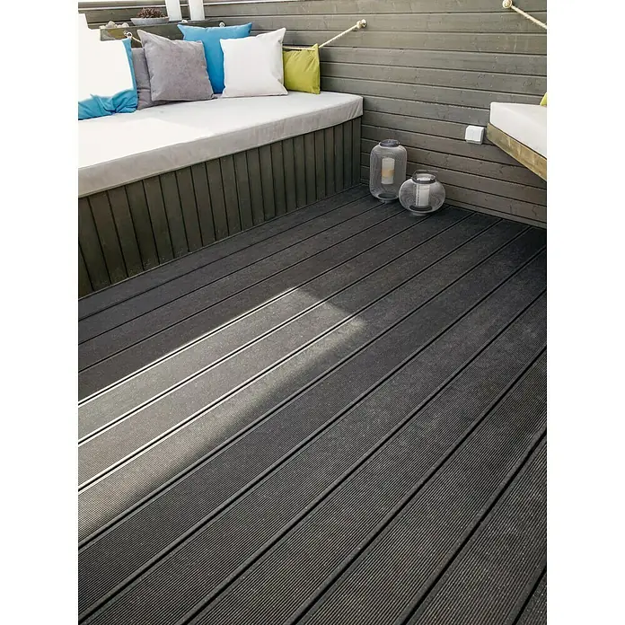 WPC daska za terasu - 315 x 12,75 x 2,8 cm, Antracit - Živopisni prikaz