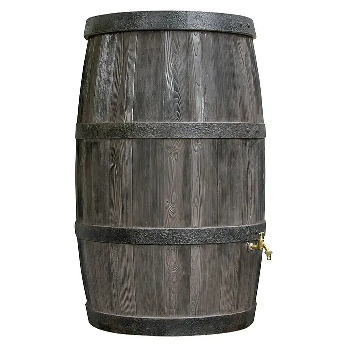 Regentonne Burgund - Dunkelbraun, 500 l - Vorderansicht