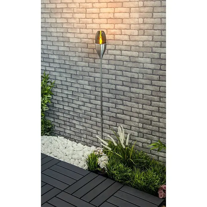 BAUHAUS LED solarna baklja - 8 h, IP44, Ø x V: 8,5 x 112 cm - Živopisni prikaz