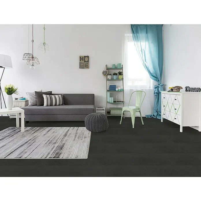 Feinsteinzeugfliese Classico - 30 x 60,3 cm, Schwarz, Matt - Stimmungsaufnahme