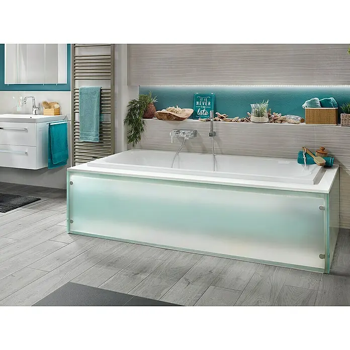 Wandfliese Calm Wave - 30 x 90 cm, Grau, Matt - Stimmungsaufnahme