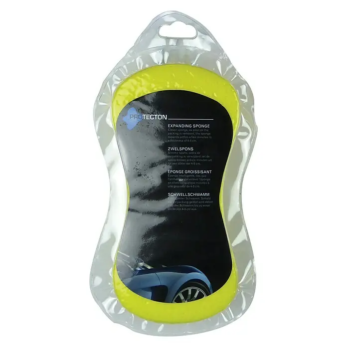 Protecton Autospons Zwelspons - 21 x 11 x 5 cm, Geel - Vooraanzicht