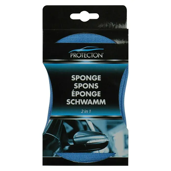 Protecton Autospons 2 in 1 - 17 x 10 cm, Meerkleurig, Blauw, Geel - Vooraanzicht