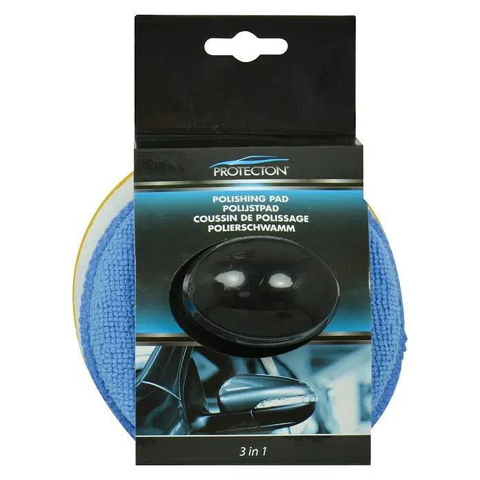 Protecton Autospons Polijstpad 3 in 1 met handgreep - 3 stk., Meerkleurig, Blauw, Geel, Wit - Vooraanzicht