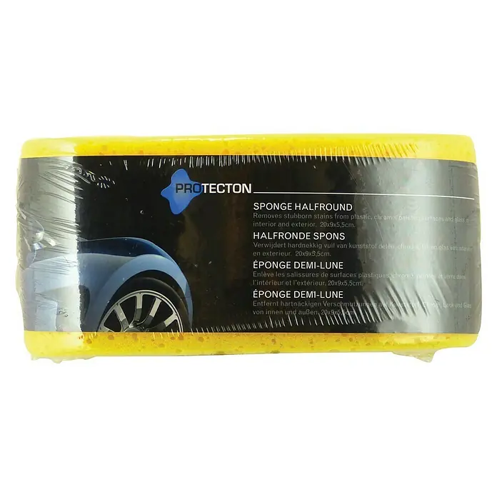 Protecton Autospons Halfrond - 20 x 9 x 5,5 cm, Geel - Vooraanzicht