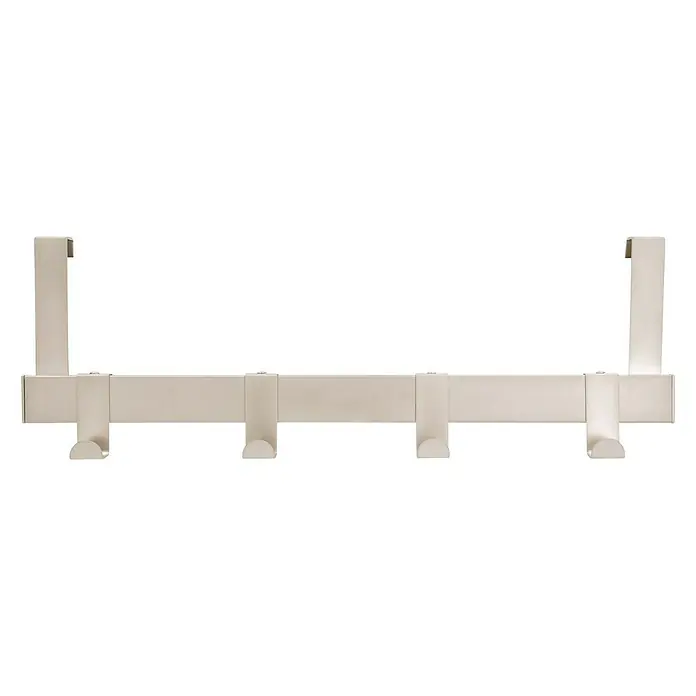 Garderobenleiste - L x B x H: 404 x 51 x 138 mm, Anzahl Haken: 4 Stk. - Vorderansicht