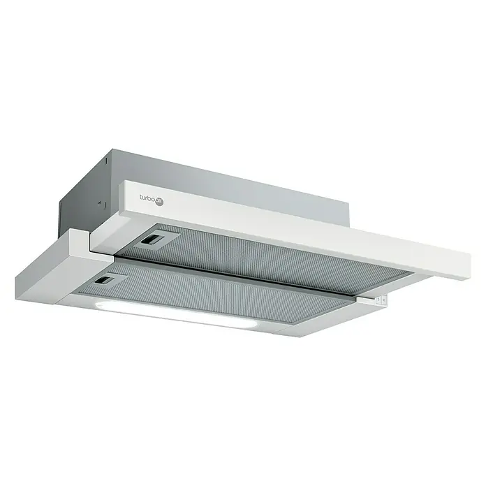 Turboair Campana integrable TT14 - Ancho: 60 cm, Potencia de aire máx.: 304 m³/h en funcionamiento normal, Blanco - Vista ascendente