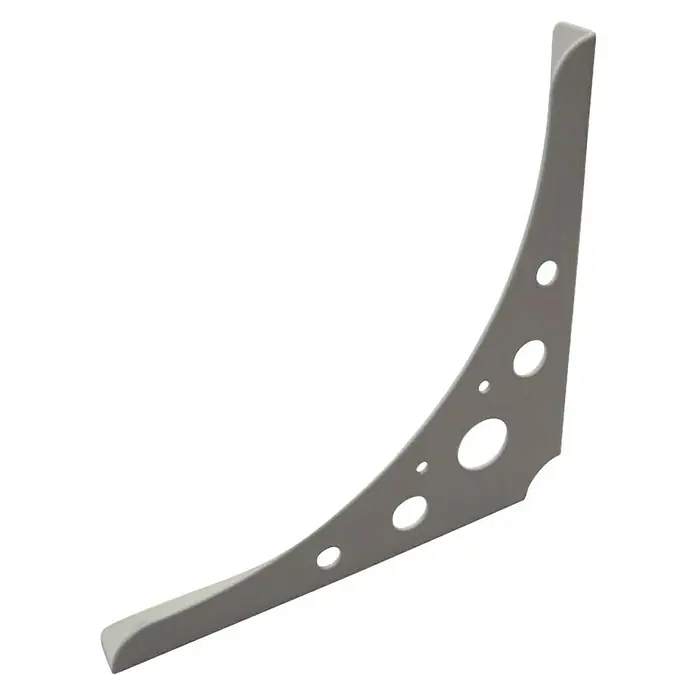 Stabilit Delta Line Nosač police - 200 x 24 x 200 mm, Opteretivost: 95 kg, Čelik, Mat čelik - Dijagonalni pogled