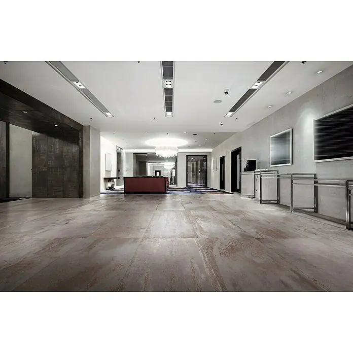 Porculanska pločica Flatiron - 60 x 120 cm, Srebrne boje, Mat - Živopisni prikaz