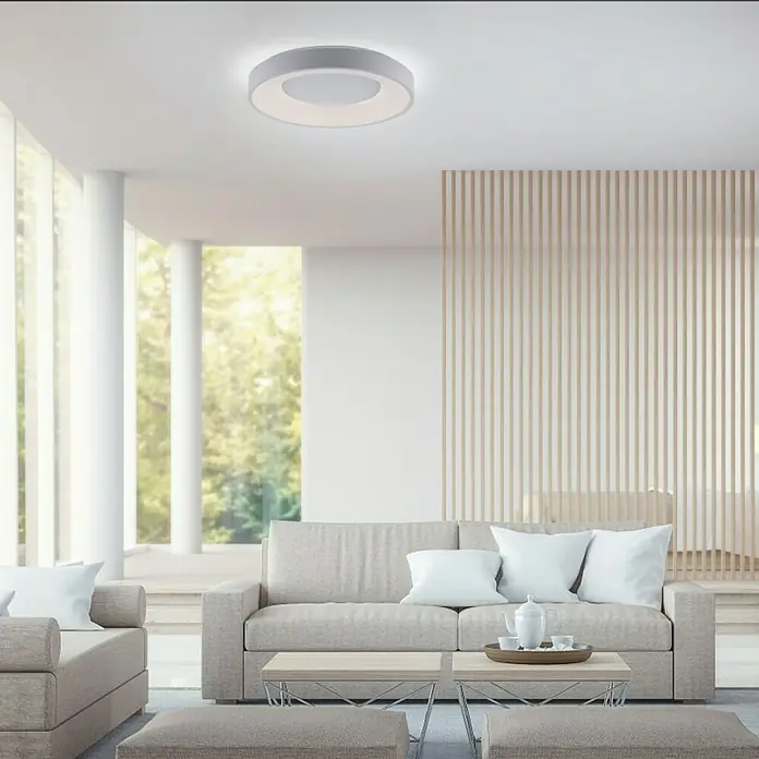 LeuchtenDirekt Okrugla stropna LED svjetiljka Anika - 30 W, Ø x V: 48 x 7,8 cm, Ostalo - Živopisni prikaz