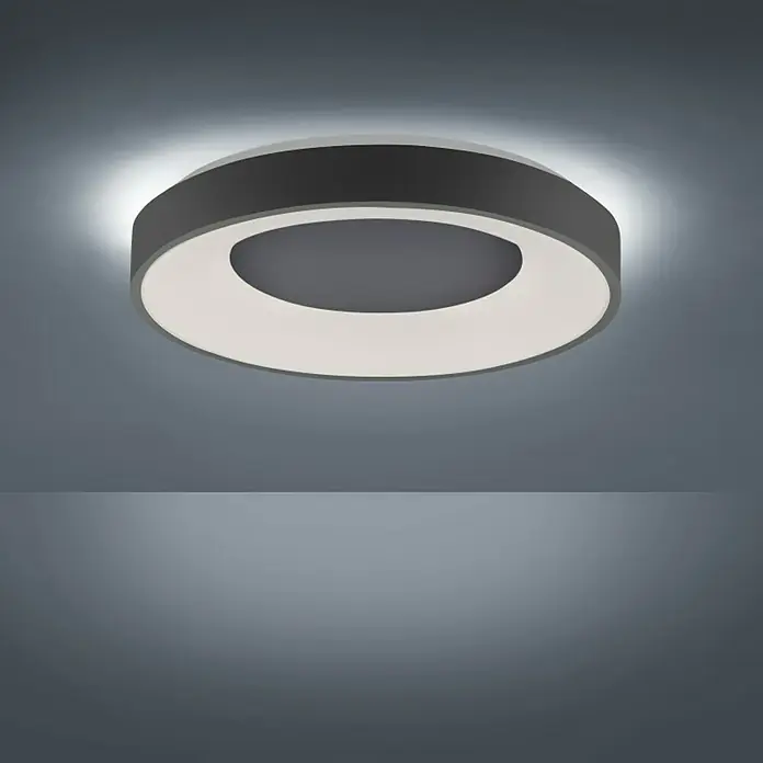 LeuchtenDirekt Okrugla stropna LED svjetiljka Anika - 30 W, Ø x V: 48 x 7,8 cm, Ostalo - Živopisni prikaz