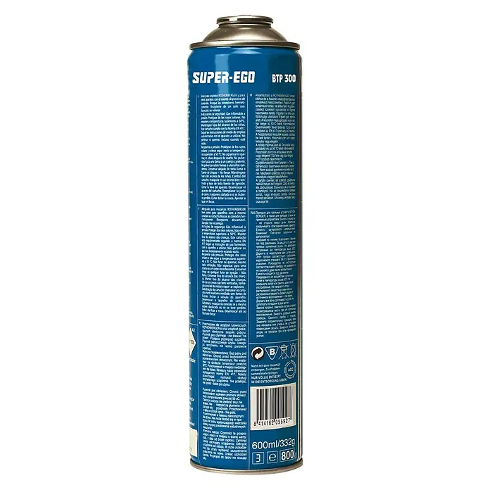 Super Ego Cartucho de gas BTP300 - 600 ml - Vista trasera