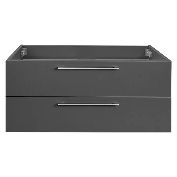 Differnz Wastafelonderkast Shallow 79,5 cm - 79,5 x 37,5 x 45 cm, Antraciet, Mat - Vooraanzicht