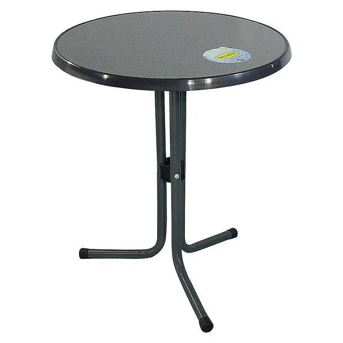 Garten-Beistelltisch rund Bistro - Ø x H: 60 x 71 cm, Schwarz - Vorderansicht