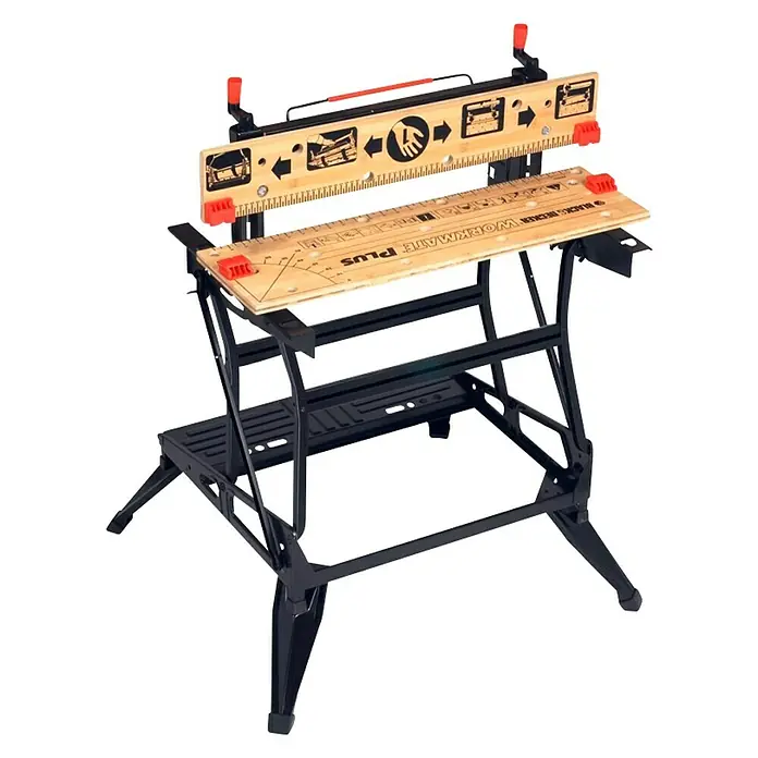 Black+Decker Werkbank WM825-XJ Workmate - l x b x h: 20 x 74 x 83 cm, Aantal schuifladen: 2 st., Zwart - Diagonaal zicht
