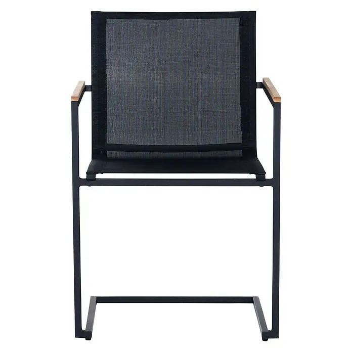 SENSUM Gartenstuhl Skuru - B x T x H: 58 x 55 x 86 cm, Schwarz - Vorderansicht