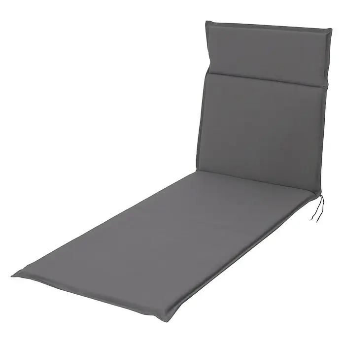 Sunfun Esdo Liegenauflage - Grau, Polyester, L x B x H: 190 x 63 x 4,5 cm - Diagonale Ansicht