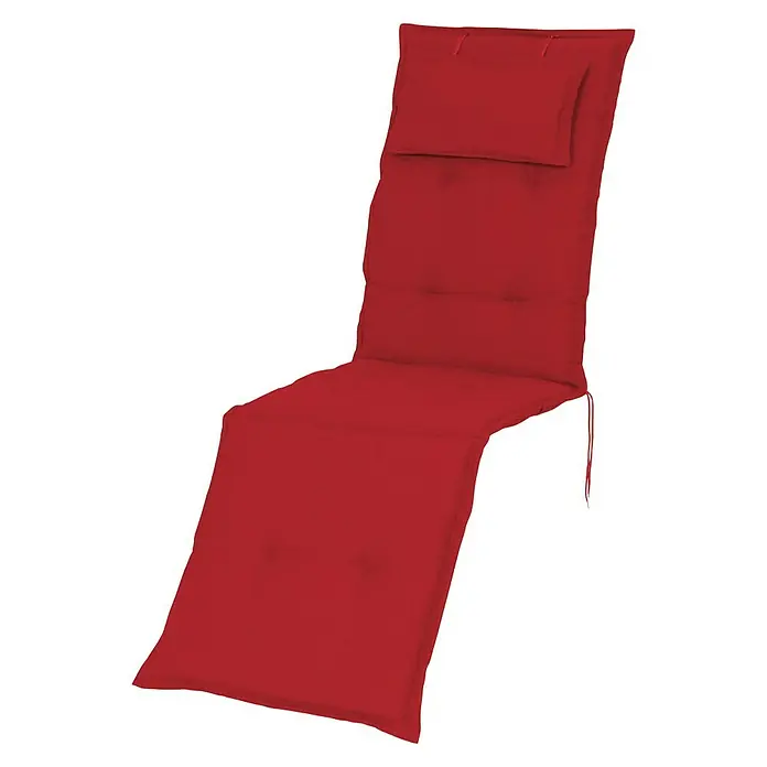 Sunfun Exclusive-Line Liegenauflage Deckchair - Chili, Polyester, L x B x H: 121 x 49 x 6 cm - Diagonale Ansicht