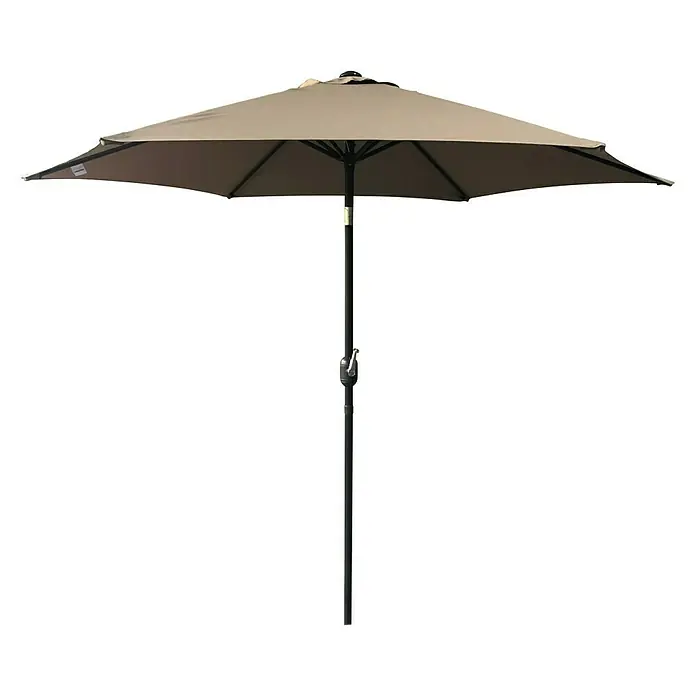 Parasol Arezzo - Taupe, Diámetro: 270 cm - Vista frontal